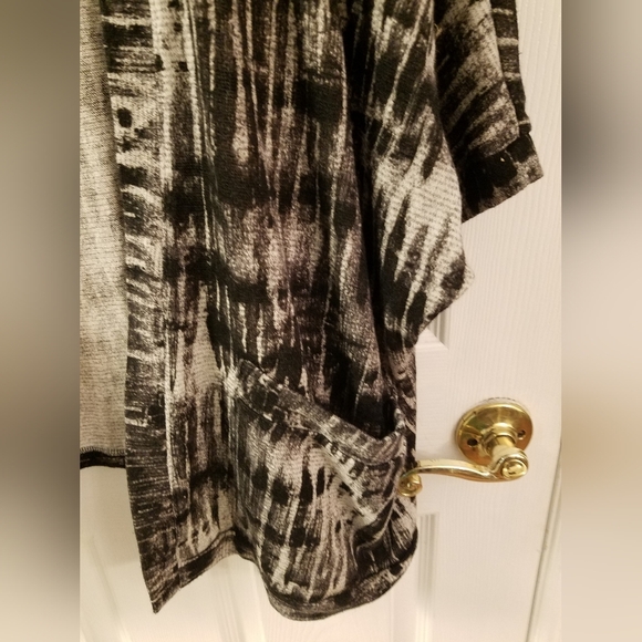 NWT Painted Threads Women's Open Cardigan 3/4 Dolman  Sleeves Black Gray Small - Picture 5 of 10